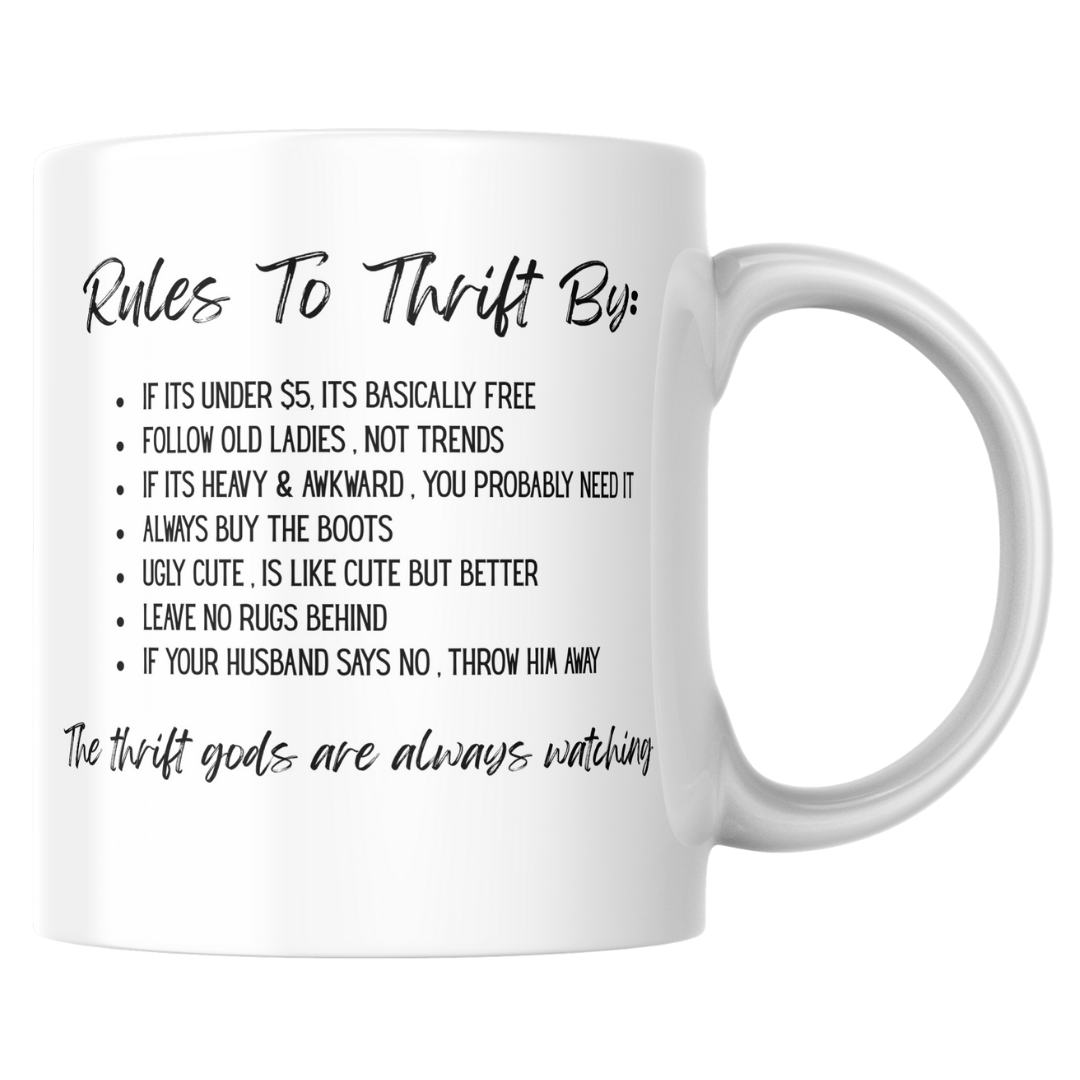 Girl Math - Thrifting - 11oz Ceramic Mug